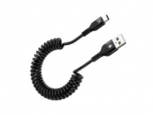 Coiled USB-C Charging Cable (USB Type A-C Cable)