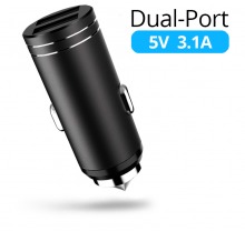 Compact Dual USB Car Charging Adapter (5V 3.1A) (Thumbnail )