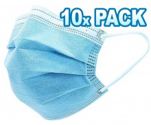 Disposable 3-Layer Face Masks (10 Pack) (Thumbnail )