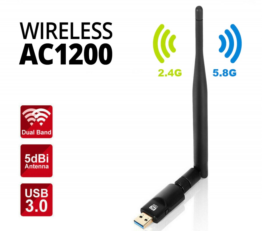 pop ophøre Settlers Dual-band Wireless-AC1200 USB WiFi Adapter (PC, Mac & Linux)