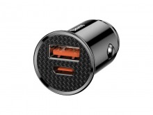 Dual-Port 30W USB Car Charger with QC4, 5A Fast Charging & USB-C (Thumbnail )