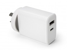 Dual Socket USB A+C Laptop USB Wall Charger (20W) (Thumbnail )