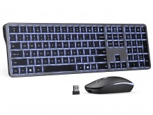 Rechargeable Wireless 2.4Ghz Backlit Keyboard & Mouse Combo