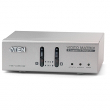 High-End VGA 2x2 True Matrix Switch & Splitter with Audio