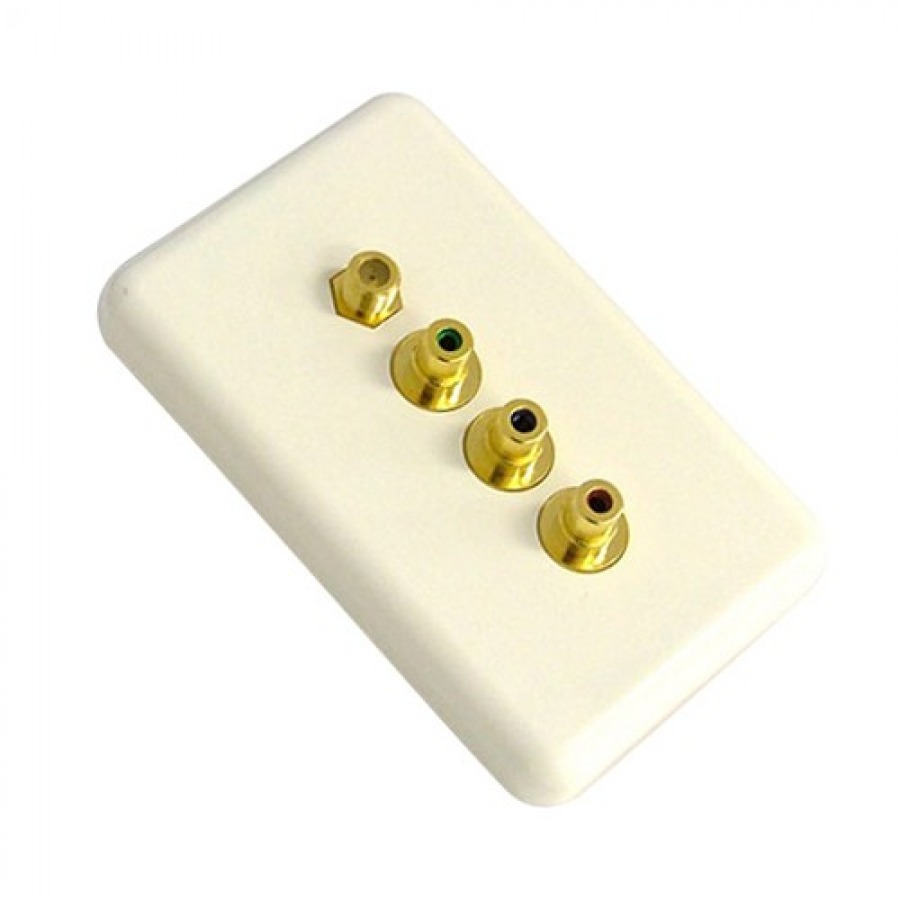Highend NEOTECH Component Video & FType Coaxial Wall Plate