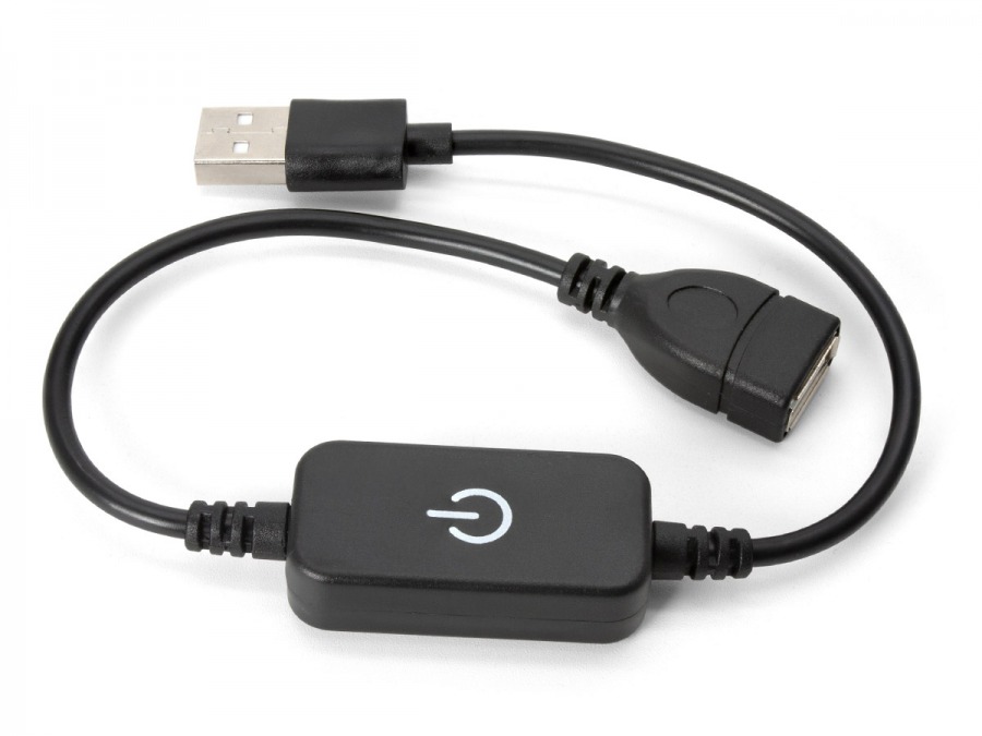 In-Line USB On/Off Switch (Power Only - BLACK) (Photo )