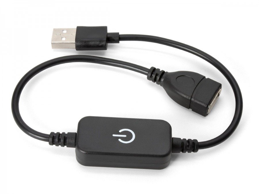 In Line USB On Off Switch Power Only BLACK