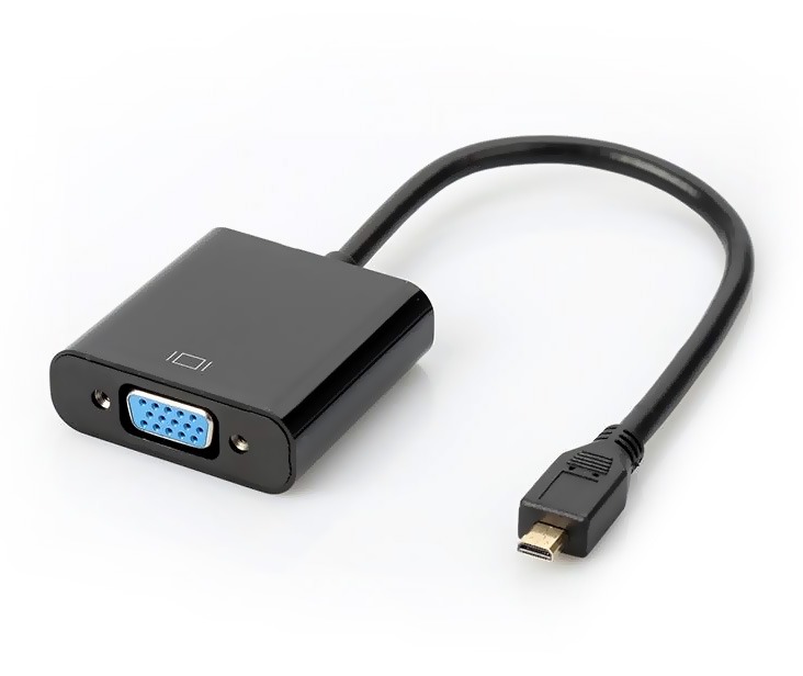 Passive Micro-HDMI to VGA Converter Cable (HDMI Type-D to VGA) (Photo )