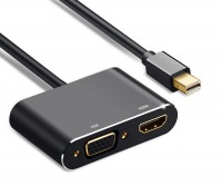 Premium 2-in-1 Mini-DisplayPort to HDMI / VGA Cable Adaptor (4K/30Hz HDMI Output) (Thumbnail )