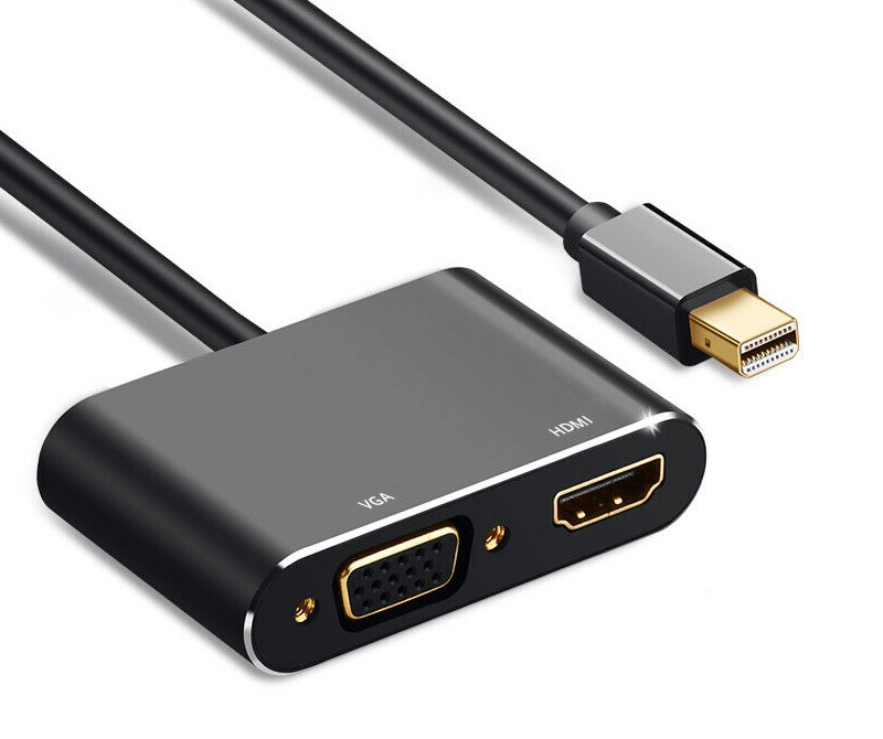 Premium 2-in-1 Mini-DisplayPort to HDMI / VGA Cable Adaptor (4K/30Hz HDMI Output) (Photo )