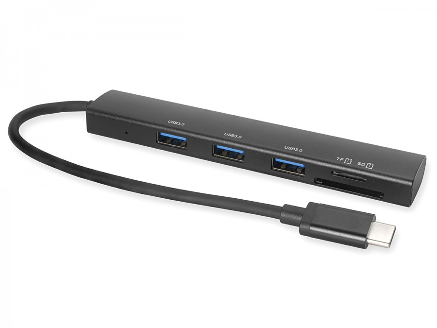 3-Port USB-C Hub, SD Card Reader, USB-A, USB 3.0