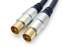 Pro Series 10m Male to Male TV Antenna Cable (Gold Connectors) (Thumbnail )