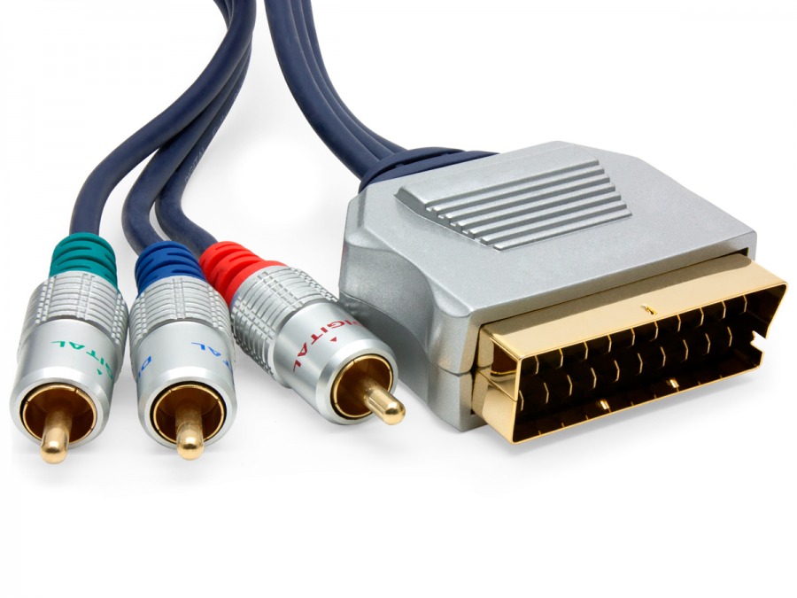 Pro Series 1.5m SCART to Component RGB Cable (Gold Connectors) (Photo )