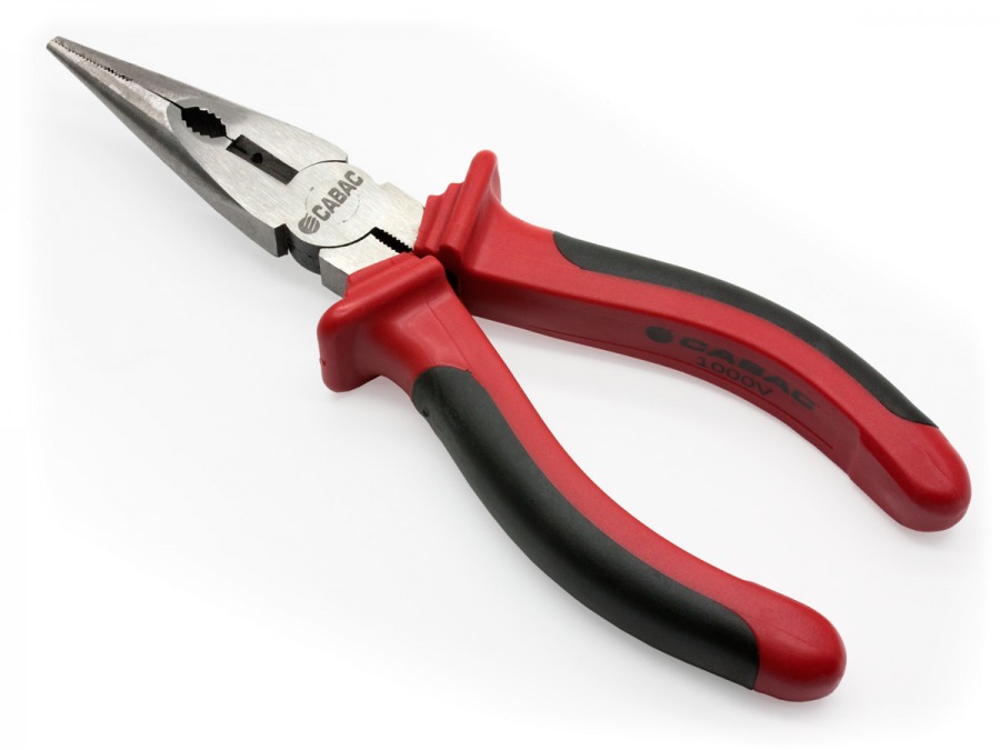 Professional Insulated 150mm Cabac Long Nose Pliers (1000V Rated) (Photo )