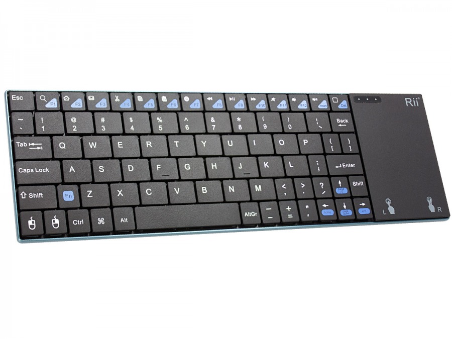 Rii 2.4GHz Rechargable Compact Wireless Keyboard with Touchpad (Photo )