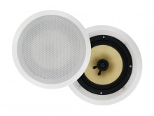 Round 6.5" Pair of Wall / Ceiling Mounted Speakers - 100w Kevlar Drivers (Thumbnail )