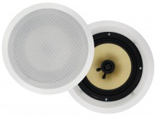 Round 8" Pair of Wall / Ceiling Mounted Speakers - 150w Kevlar Drivers (Thumbnail )