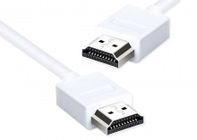 Ultra-Thin 2m HDMI Cable - White (HDMI v2.0 High Speed with Ethernet) (Thumbnail )