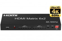 UltraHD 4K HDMI 6x2 True Matrix Switch & Audio Extractor (HDMI 2.0 Supports 4K@60Hz) (Thumbnail )