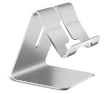 Universal Aluminium Phone Stand - Silver (for Phones & Small Tablets) (Thumbnail )