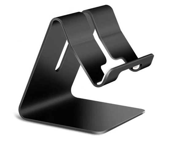 Universal Aluminium Phone Stand - Black (for Phones & Small Tablets) (Photo )