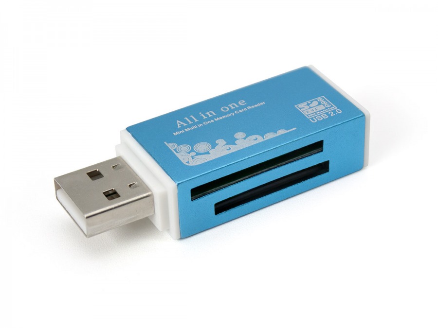 Lecteur de carte mémoire USB 2.0 SD, MMC, RS-MMC, MINI-SD, MICRO SD, MS,  PRO DUO, M2 - Objectif Caméra