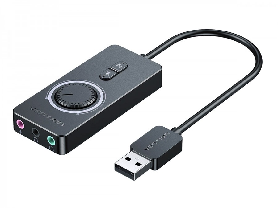 USB 2.0 Sound Card Adapter (Stereo + Microphone) (Photo )