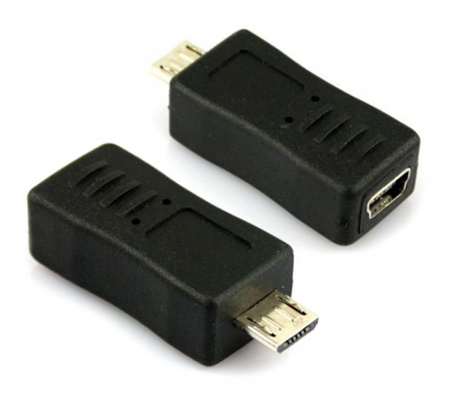 Micro USB 5-PIN Female to Mini USB Male Plug Adapter Converter Cable Data  Charge