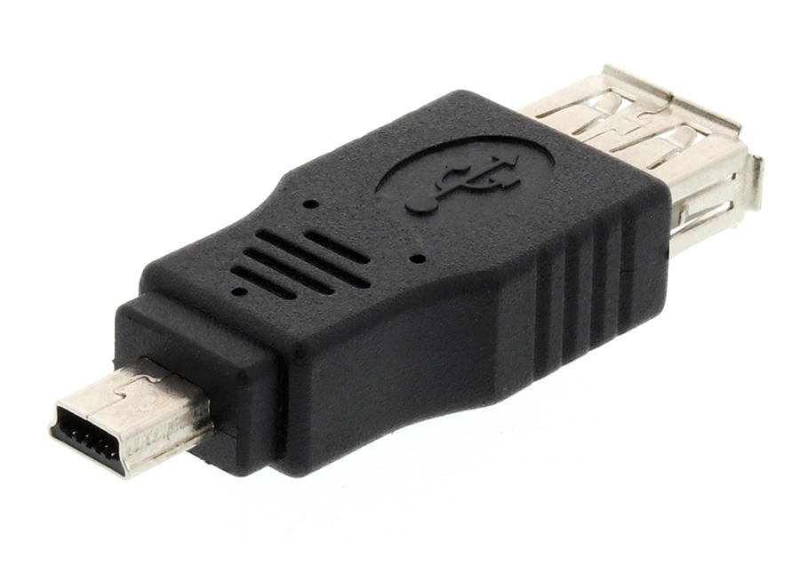 USB Adaptor Type-A Female to Mini-B 5-Pin Male (Photo )