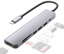 7 Port USB 3.0 Type C Hub 120cm, Shop Today. Get it Tomorrow!