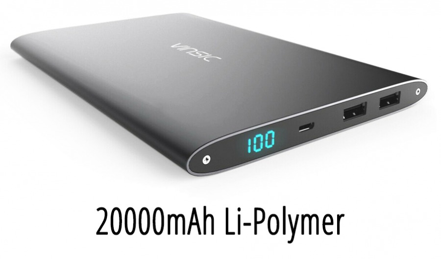 Vinsic Premium 20000mAh Li-Polymer Ultra-Slim Power Bank (Photo )