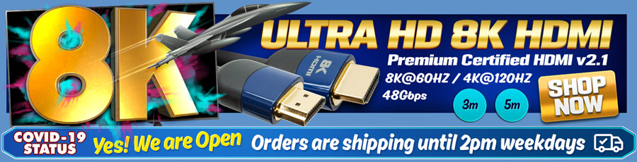 Finally, 8K HDMI Video over distances up to 5m!