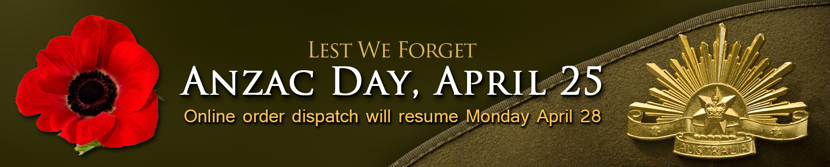 Cable Chick is Closed for the ANZAC Day Public Holiday. All Orders ship out Monday 28th