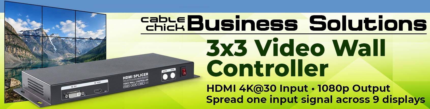 Create a 3x3 Screen VIDEO WALL without spending Thousands @ Cable Chick
