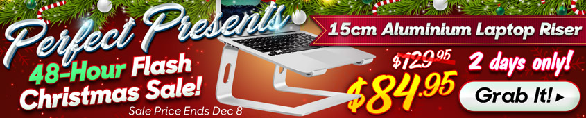 This Premium Aluminium Laptop Riser makes for the Perfect Present this Xmas!