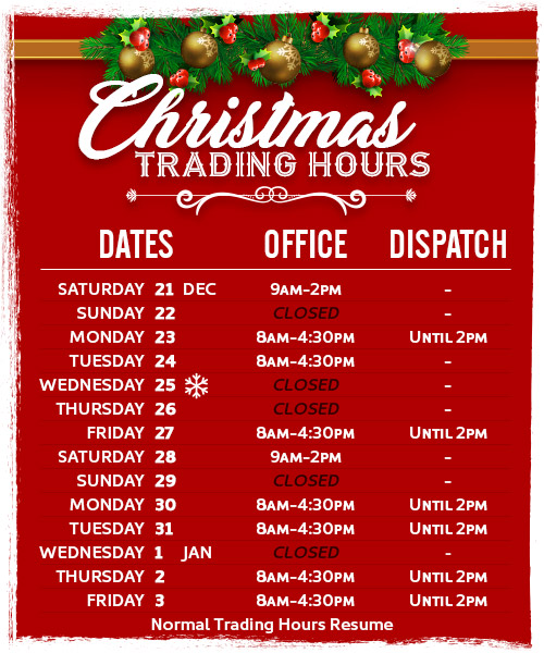 Christmas & New Year Trading Hours 2024