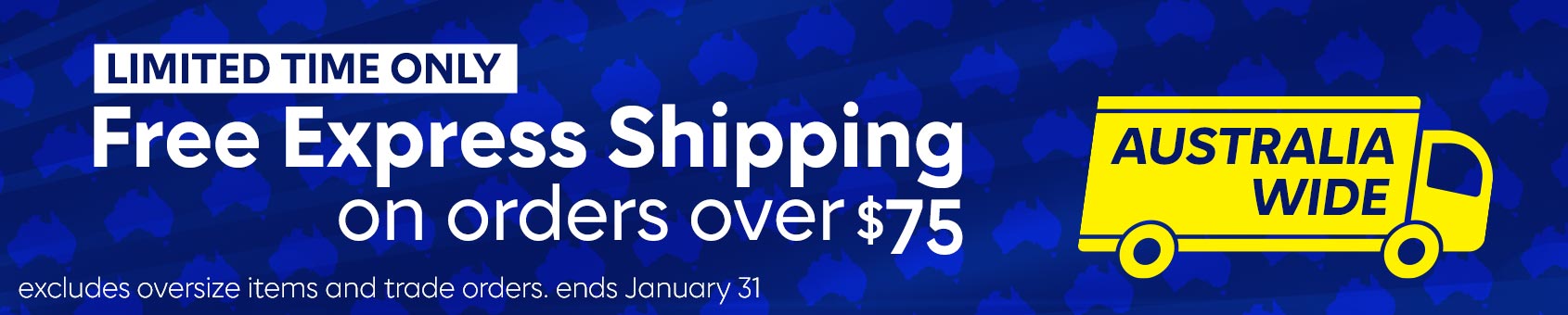 FREE *EXPRESS* SHIPPING this month on ORDERS OVER $75! :-)