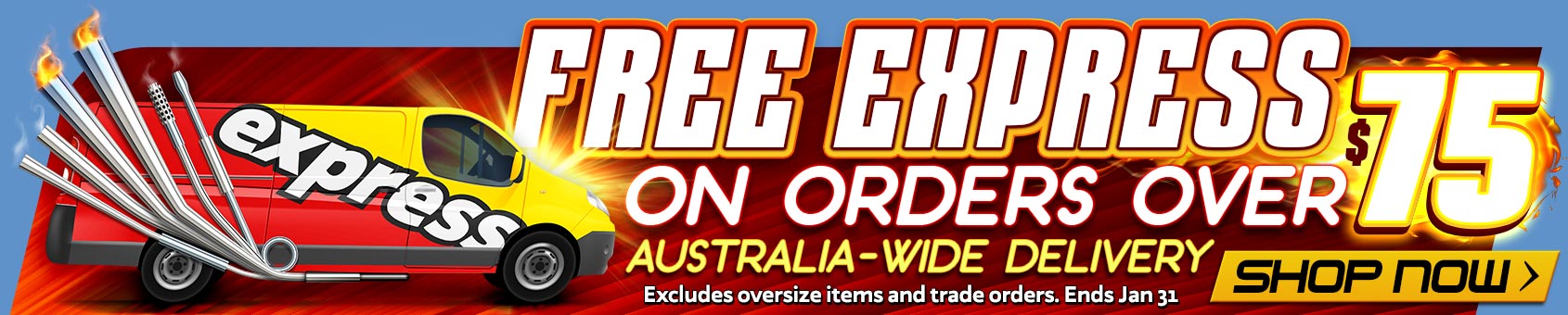 FREE *EXPRESS* SHIPPING this month on ORDERS OVER $75! :-)