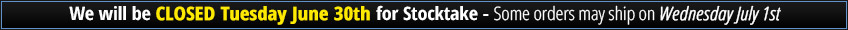 Closing TUESDAY 30TH for Annual Stock-Take!