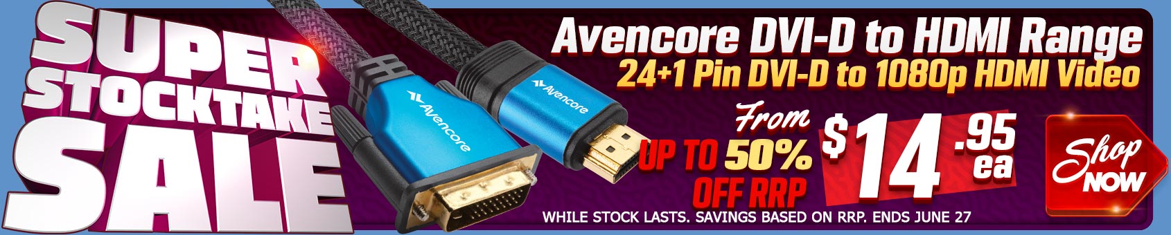 It's our BIGGEST SALE OF THE YEAR with MASSIVE SAVINGS on GREAT CABLES & ACCESSORIES during June!!!