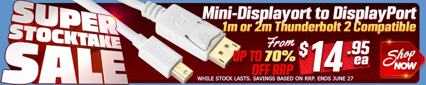 It's our BIGGEST SALE OF THE YEAR with MASSIVE SAVINGS on GREAT CABLES & ACCESSORIES during June!!!