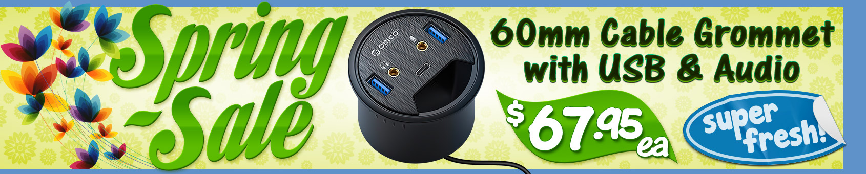 Add Cable Management, Audio Connections and a USB Hub to your Desktop Workspace :-)